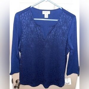 Liz Claiborne V-Neck Blouse Nwt